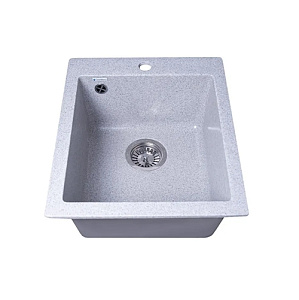 Мойка каменная GranAlliance G-28 41х41см, серый, 1/1