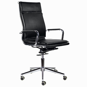 Кресло офисное BRABIX PREMIUM, Kayman EX-532,  экокожа, хром, черное, 532543