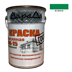 Краска МА-15 натуральная 25кг, ДАРАДА, ГОСТ зеленый, 1/1