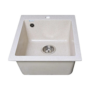 Мойка каменная GranAlliance G-28 41х41см, бежевый, 1/1