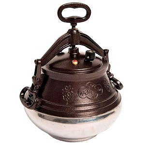 Казан 8,0 л Афганский с ручками двухцветный, алюминевый, 1/6
