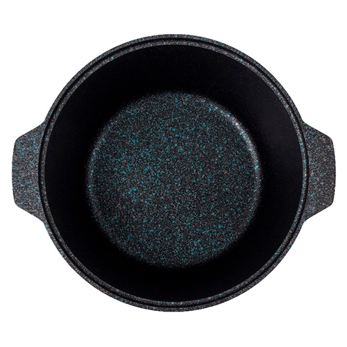 Кастрюля жаровня 4.0 л, со стеклянной. крышкой, АП жгг41а KUKMARA линия "Granit ultra" blue