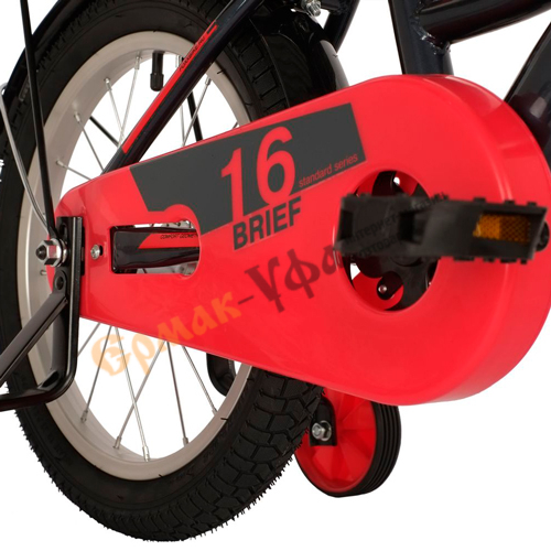 Велосипед 16" Foxx BRIEF, красный,сталь,тормоз нож.,крылья,багажник, полная защ.цепи 163BRIEF.RD21