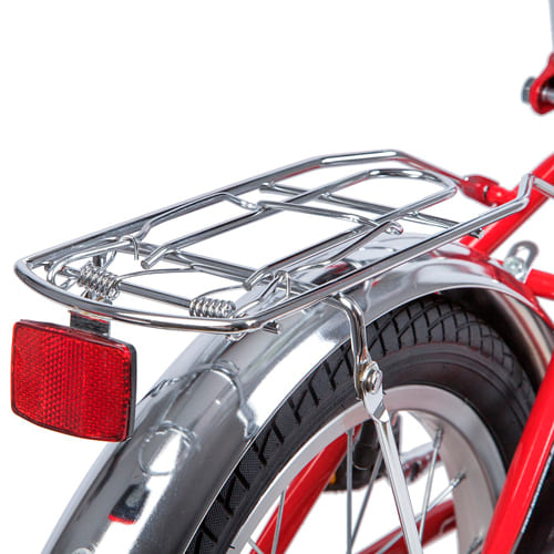 Велосипед 16" Novatrack URBAN красный, тормоз нож., полная защита цепи, крылья и багажник хром 163URBAN.RD22