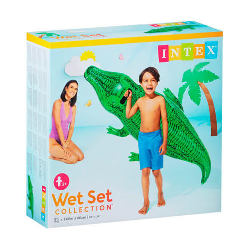 Игрушка надувная для плавания Крокодил 168x86см, рем комплект, от 3 лет 58546NP INTEX  