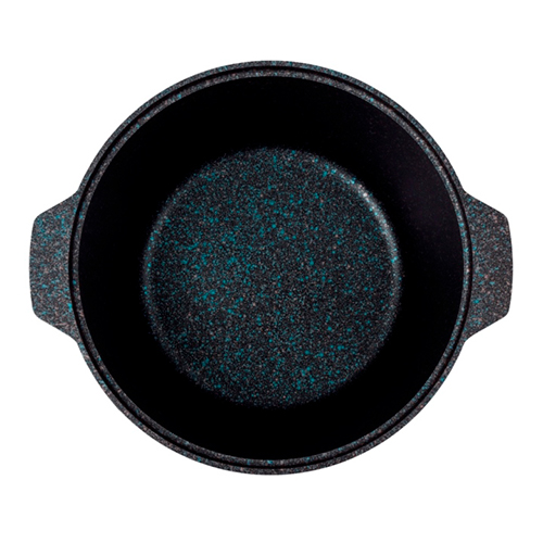 Кастрюля жаровня 3,0 л, со стеклянной крышкой, АП жгг31а KUKMARA линия "Granit ultra"blue