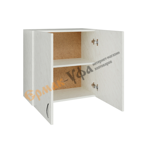 Шкаф навесной кухонный 60 ЛДСП белый мрамор