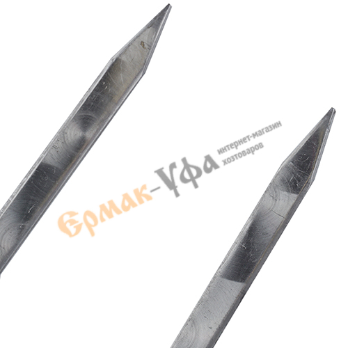 Шампур двойной вилка нерж 450х12х3мм с ручкой Узбекистан