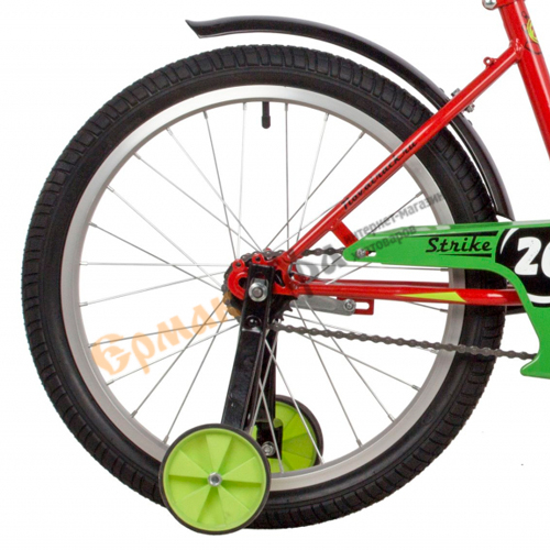 Велосипед 20" Novatrack STRIKE красный, тормоз нож, крылья корот, защита А-тип 203STRIKE.RD22