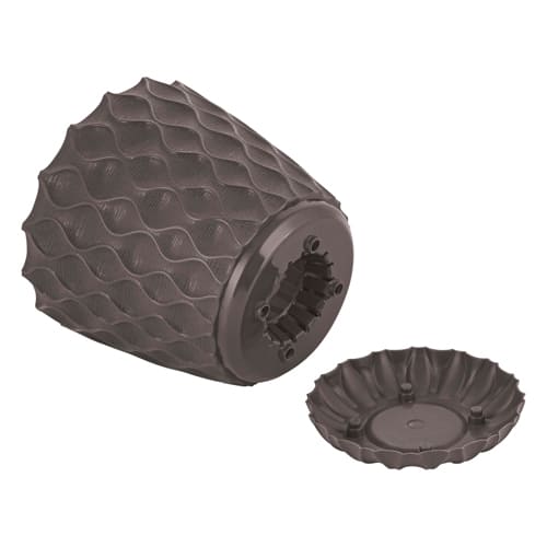 Горшок для цветов InGreen Wave с дренажной сеткой и съемным поддоном 1,4л, D145мм, горький шоколад