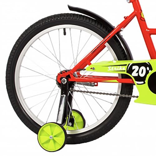 Велосипед 20" Novatrack STRIKE красный, тормоз нож, крылья корот, защита А-тип, без доп. колес 203STRIKE.RD22-