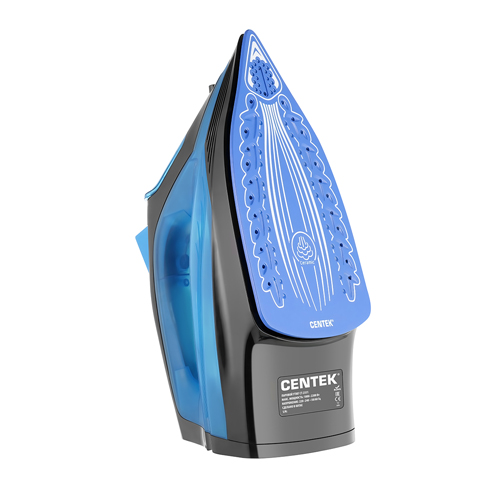 Утюг Centek CT-2351 Blue (синий) 2200Вт, КЕРАМИЧЕСКАЯ подошва, 300 мл, паровой удар, самоочистка
